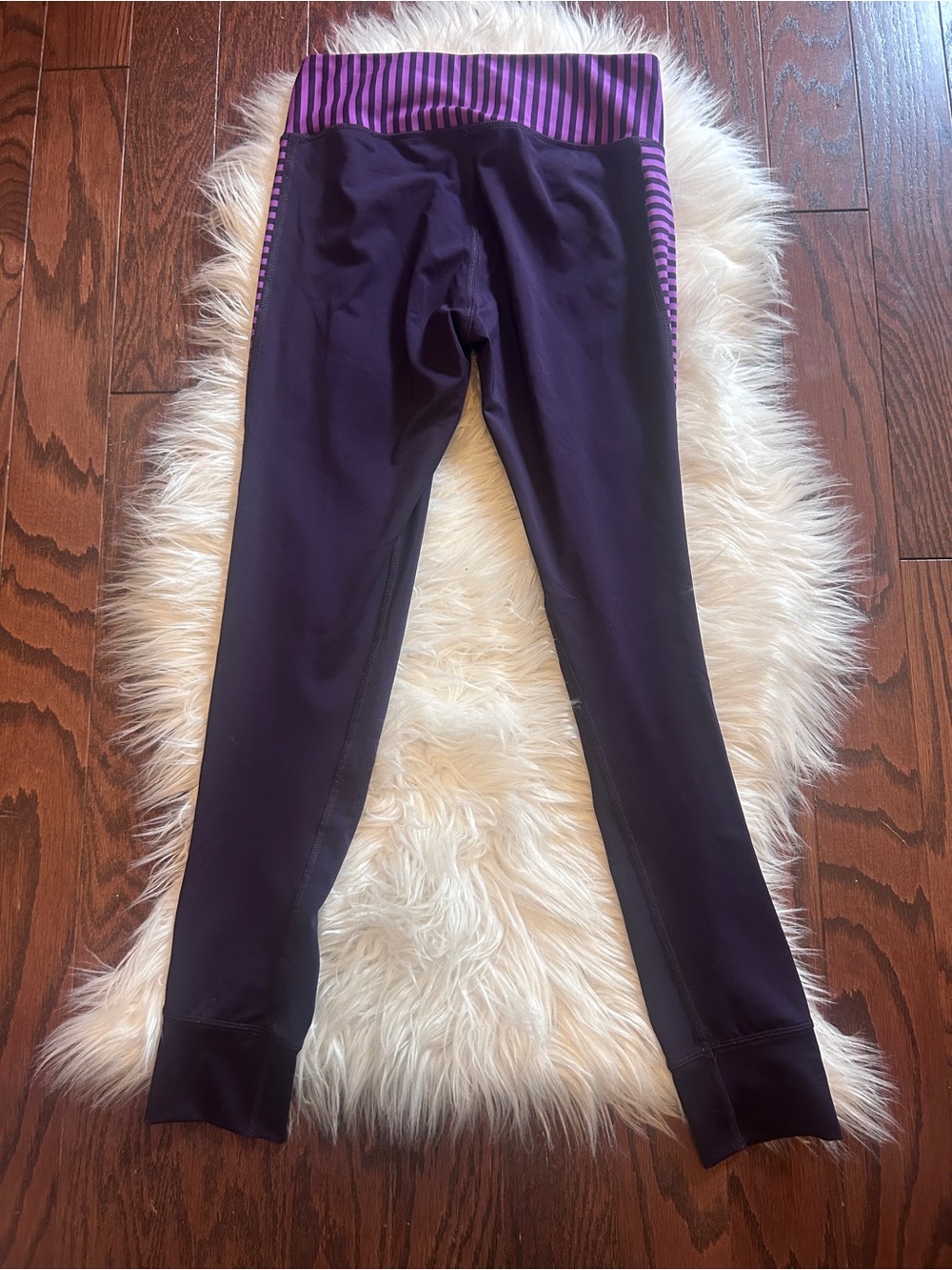 Aerie Skinny Purple Stripe Athletic Joggers Size Small Active Lounge Pants - Picture 5 of 8
